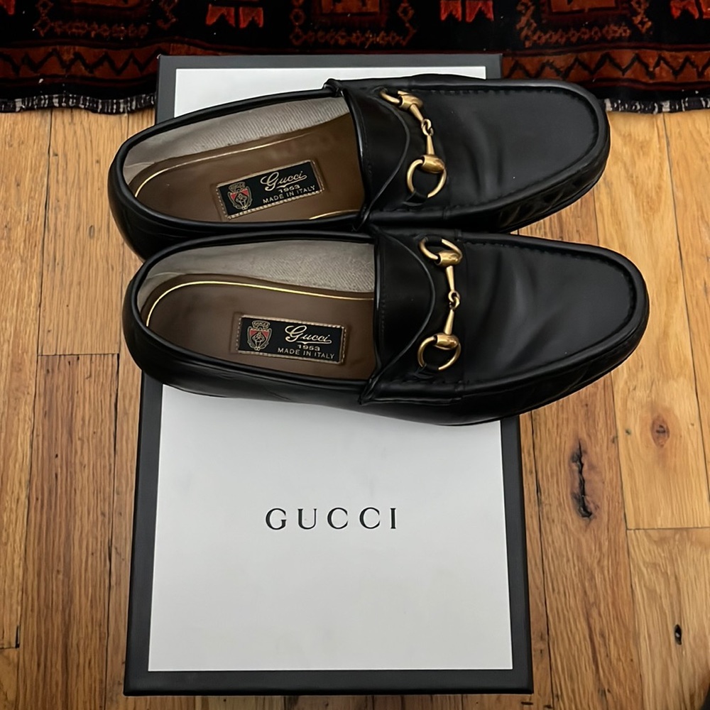 Gucci Men’s 1953 Black Leather Horsebit Loafer